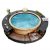 Merax Whirlpool »Moa«, Umrandung Polyrattan mit Stauraum, Rund Poolumrandung für Whirlpool Spa Schwimmbecken, Gartenmäbel Set, Lounge Set, Balkonset