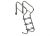 Ideal Eichenwald Pooltreppe »Treppenleiter V2A Comfort«, Stufen offen, (3-stufig)