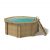 Paradies Pool Pool, Holzpool Kalea KomplettSet 436 x 138 cm inkl. Pumpenhaus, Folie sand 0,8 mm